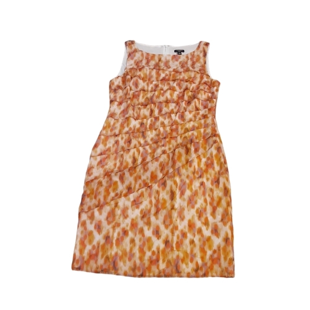 Ann Taylor Orange Multicolored Dress Size 6